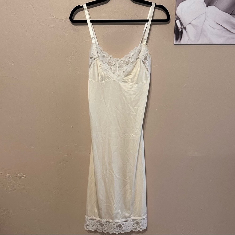 Womens Slip Dress Size 32 Tall Ivory Full Lace Chemise Lingerie‎
